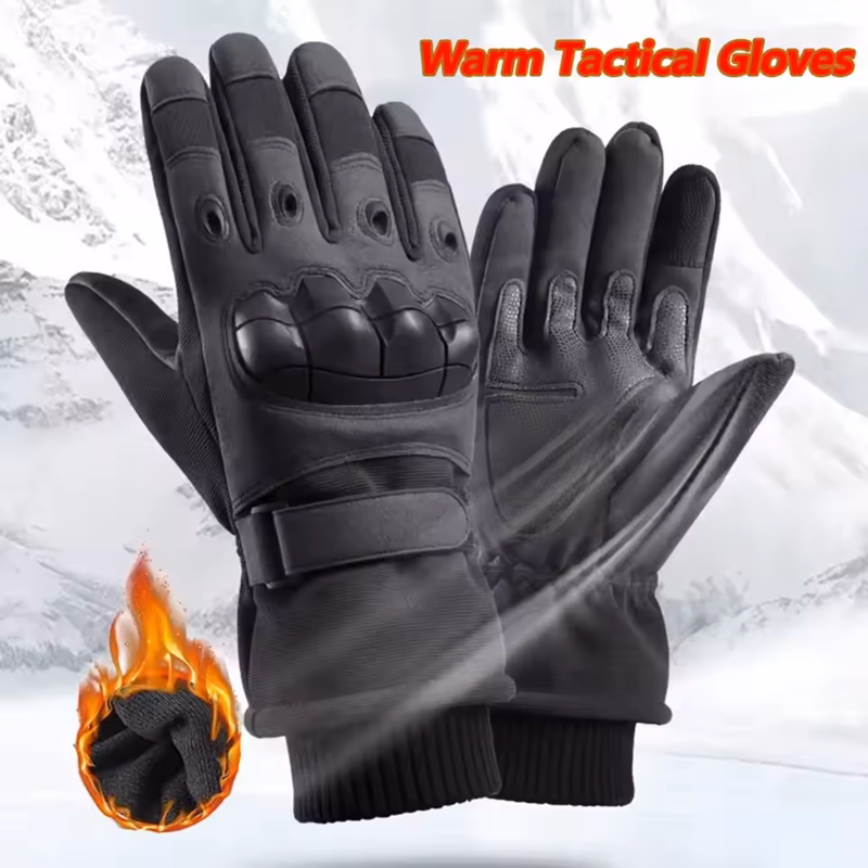 Men's Outdoor Winter Warm Thermal Motorcycle Gloves