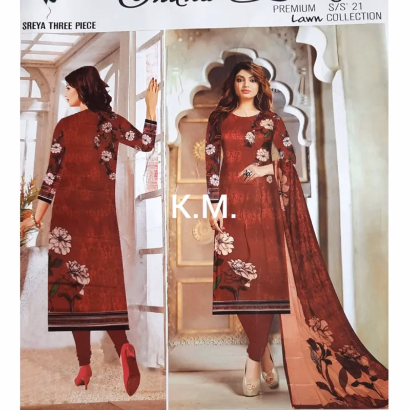Pakistani Lawn Unstitched Three Piece Party Dresses (3 Piece)