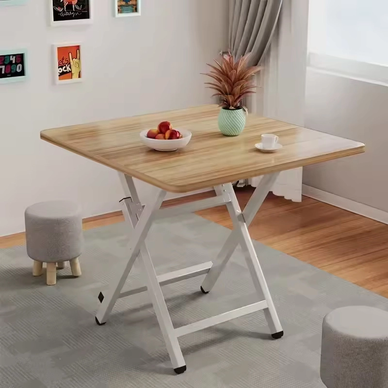 2025 New Folding Table,Indoor Outdoor Heavy Duty Portable Folding Square Woodiness Dining Table ,for Picnic, Party, Camping