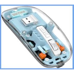 Beautiful Transparent Wireless Mouse, Dual Bluetooth & 2.4GHz for Multi Device