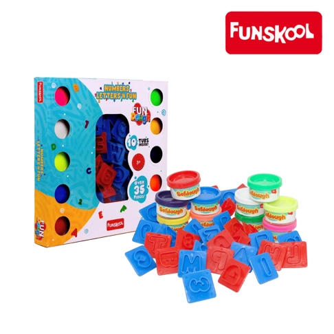Funskool Fundough Numbers Letters N Fun Play Set, Ages 3+