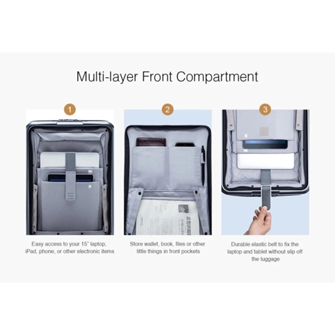 NINETYGO 90Fun 20-inch Business Travel Suitcase TSA Lock 36L Travel Luggage