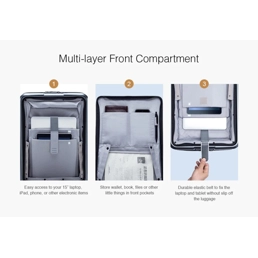 NINETYGO 90Fun 20-inch Business Travel Suitcase TSA Lock 36L Travel Luggage