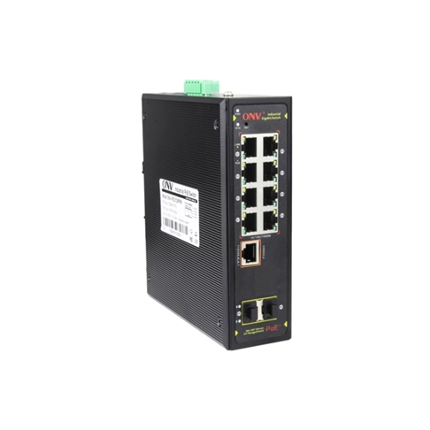 Gigabit 10-port L2+ managed industrial PoE switch