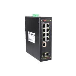 Gigabit 10-port L2+ managed industrial PoE switch