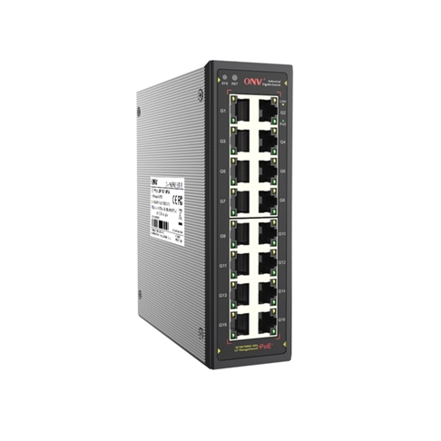 Gigabit 16-port L2+ managed industrial PoE switch
