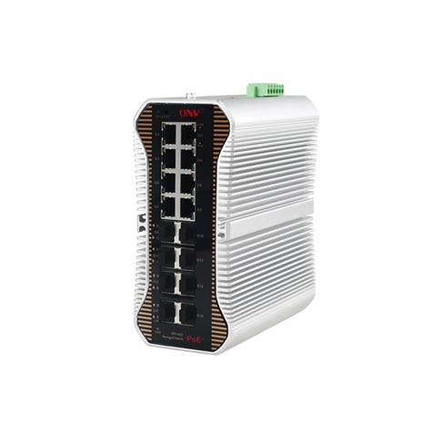 Gigabit 16-port L2+ managed industrial PoE switch