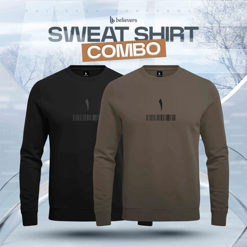 Premium Sweat Shirt - Black & Mocha