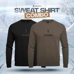 Premium Sweat Shirt - Black & Mocha