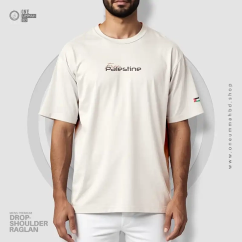 DROP SHOULDER BACK CANVAS - FREE PALESTINE