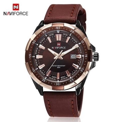 Naviforce NF9056 Men Leather Band Quartz