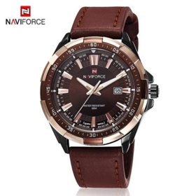 Naviforce NF9056 Men Leather Band Quartz