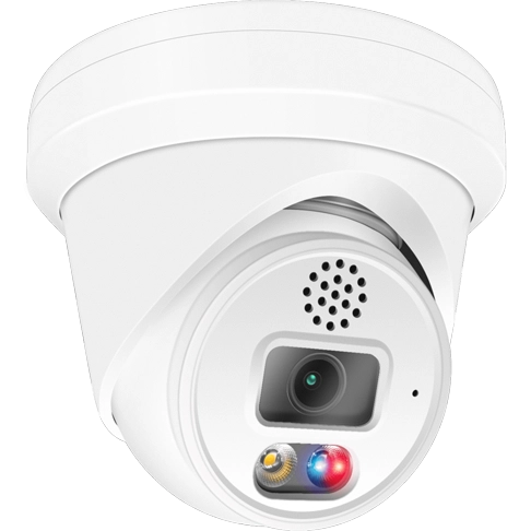 H.265 8MP Red&Blue flashing Two-way Audio Micro SD PoE Network Camera