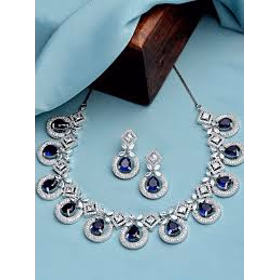 Diamond Studded Necklace Set For Women