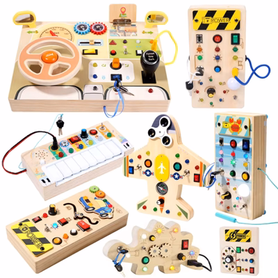Brozebra Busy Board Children Toys  Wheel Travel Activities Sensory Game Educational Toys